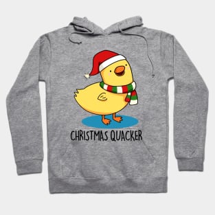 Christmas Quacker Cute Duck Pun Hoodie